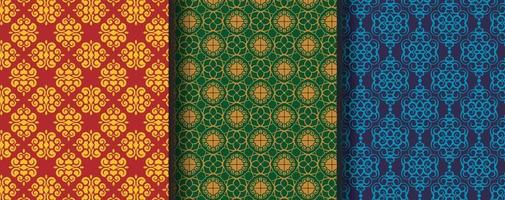 Collection of seamless ornamental ethnic patterns vector