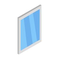 Isometric Window On White Background vector