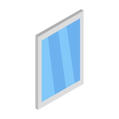 Isometric Window On White Background