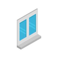 Isometric Window On White Background vector