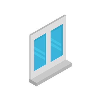 Isometric Window On White Background