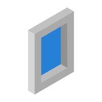 Isometric Window On White Background vector