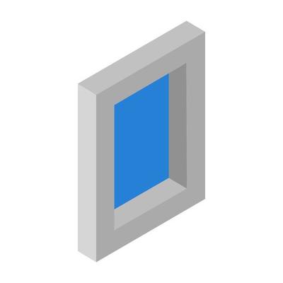 Isometric Window On White Background