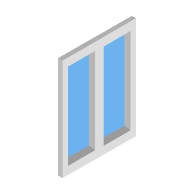 Isometric Window On White Background