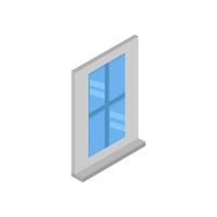 Isometric Window On White Background vector