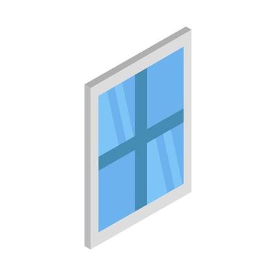 Isometric Window On White Background