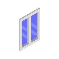 Isometric Window On White Background vector