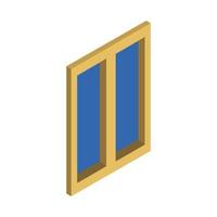 Isometric Window On White Background vector