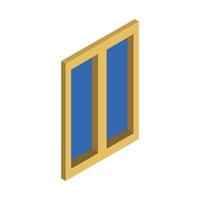 Isometric Window On White Background vector