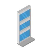 Isometric Window On White Background vector