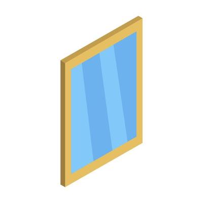 Isometric Window On White Background