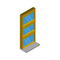 Isometric Window On White Background vector