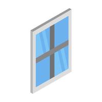 Isometric Window On White Background vector