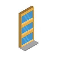 Isometric Window On White Background vector