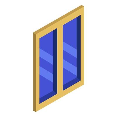 Isometric Window On White Background