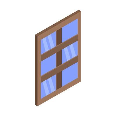 Isometric Window On White Background