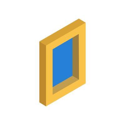 Isometric Window On White Background