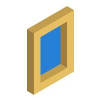 Isometric Window On White Background vector