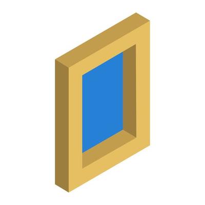 Isometric Window On White Background