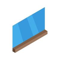 Isometric Window On White Background vector