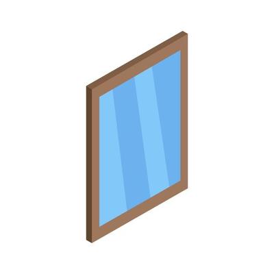 Isometric Window On White Background