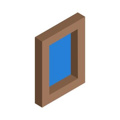 Isometric Window On White Background