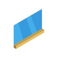 Isometric Window On White Background vector