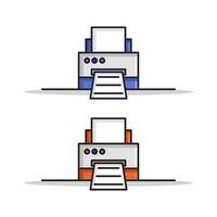 Printer On White Background vector