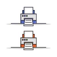 Printer On White Background vector