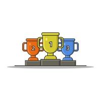 Trophy On White Background vector