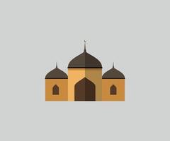 Ramadan Kareem mosque golden vector graphic