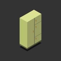 Isometric Closet On Black Background vector