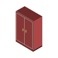 Isometric Closet On White Background vector