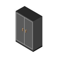 Isometric Closet On White Background vector