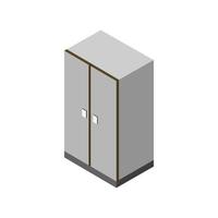 Isometric Closet On White Background vector