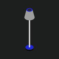 Isometric Lamp On Black Background vector