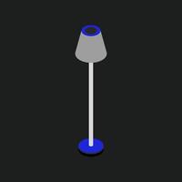 Isometric Lamp On Black Background vector