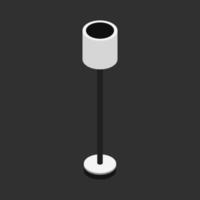 Isometric Lamp On Black Background vector
