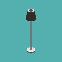 Isometric Lamp On Green Background vector