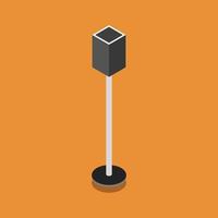 Isometric Lamp On Orange Background vector