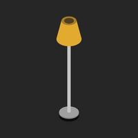 Isometric Lamp On Black Background vector