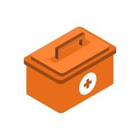 Isometric Medical Suitcase On White Background vector