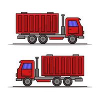 Container Truck Illustrated On White Background vector