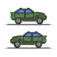 coche ilustrado sobre fondo blanco vector