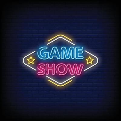 Game Show Neon Signs Style Text Vector