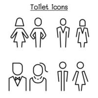 Toilet, restroom, bathroom symbol set in modern style vector