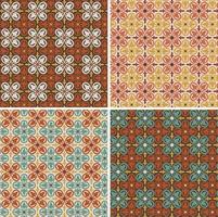 decorative geometric seamless vector tile patterns.