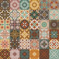 ornate decorative geometric and floral vector tiles