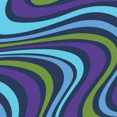 mod swirling purple green blue vector stripe on dark blue background
