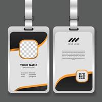 professional corporate id card template with mockup vector